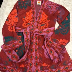 Farm Rio Geometric Knit Cardigan